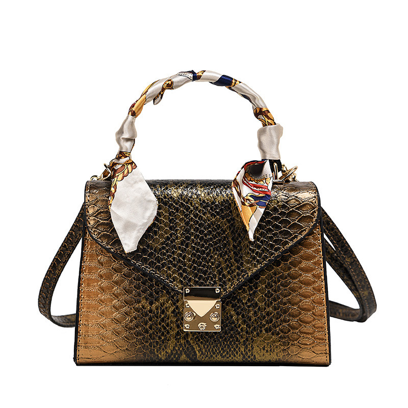 Designer fashion snakeskin ladies crossbody hand bags purse luxury pu leather handbags for women