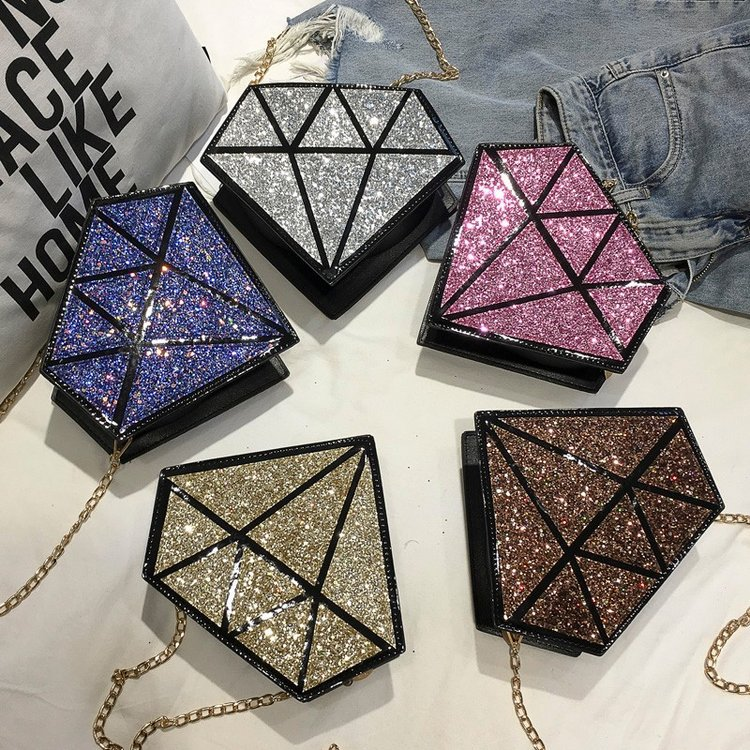 New arrival designer Diamond shape small bing purse women hand bags luxury ladies purse handbags for women 