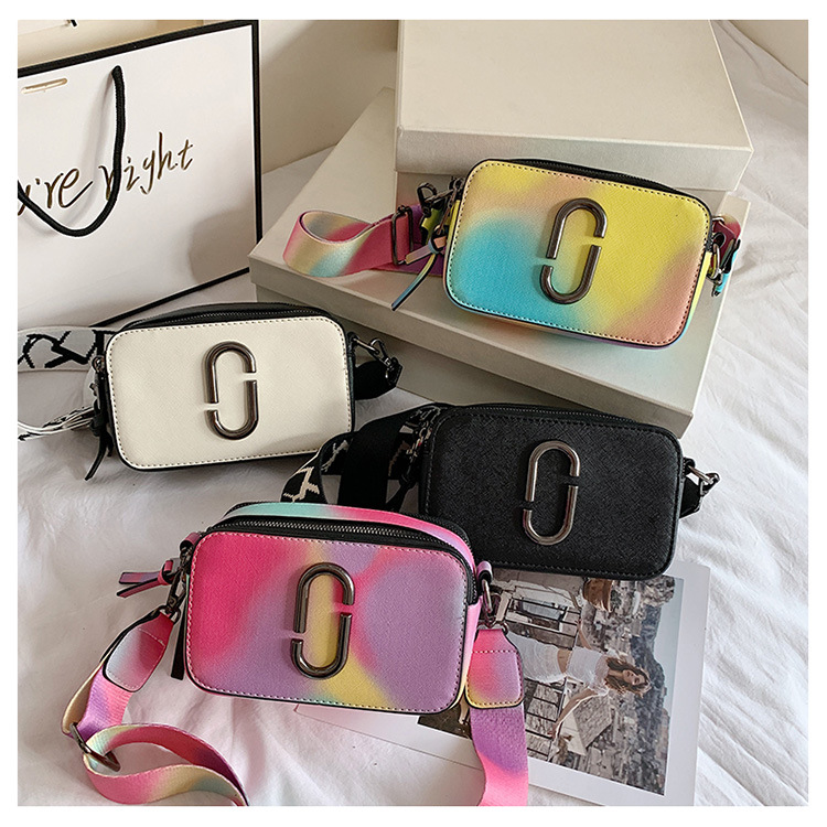 Fashion rainbow chain bags lady colorful handbags jelly purse handbags for women